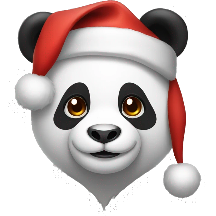Panda wearing Santa hat emoji