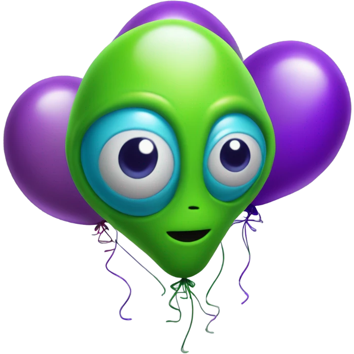 Balloon alien emoji