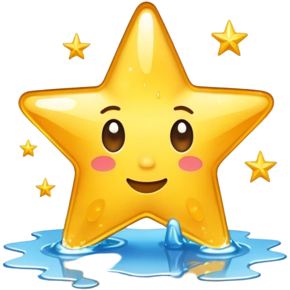 Wet puddle stars emoji