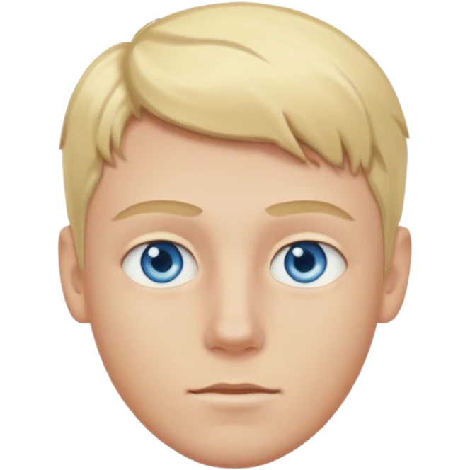 white boy with blue eyes and blonde hair  emoji