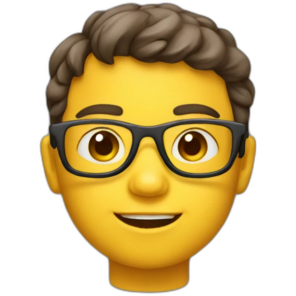 Niño con lentes emoji