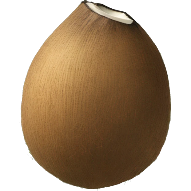 A large coconut on a palm tree emoji