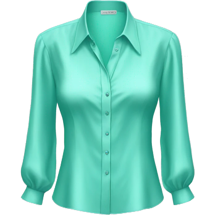 Realistic isolated tiffany blue blouse. emoji