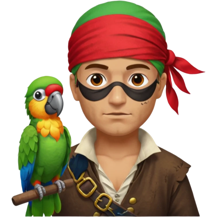 pirate and parrot emoji