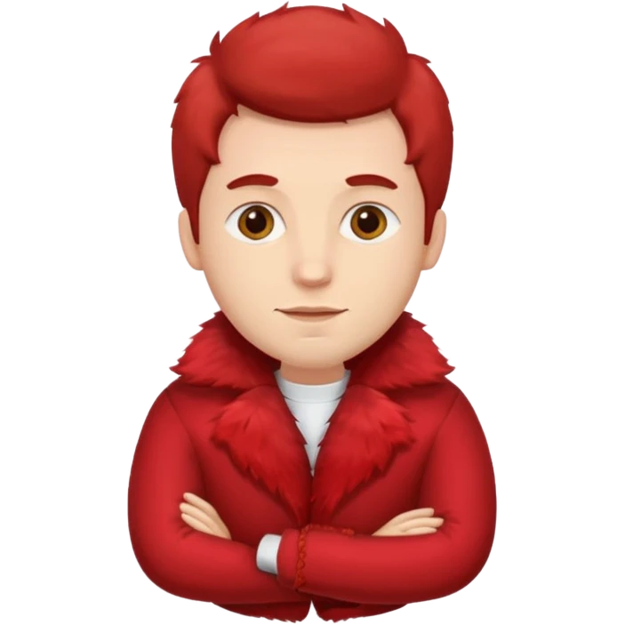 men red fur coat emoji