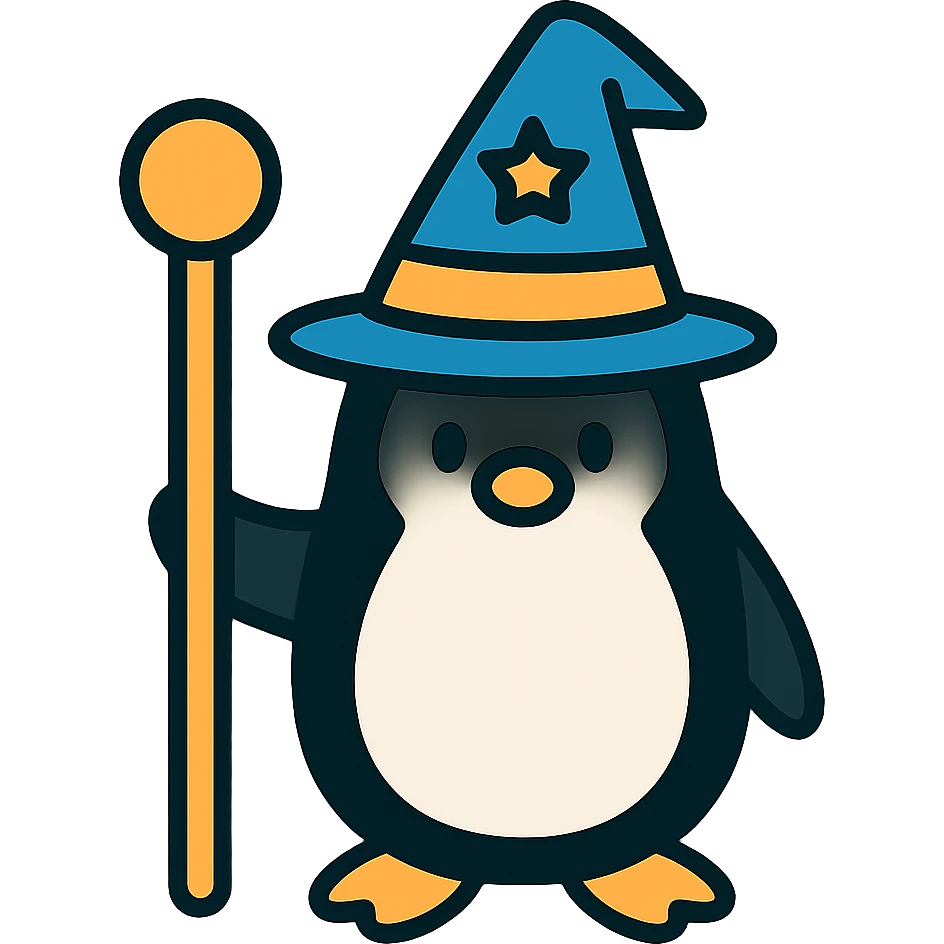 penguin wizard emoji