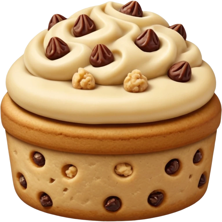 one filled date with like cookie dough topping  emoji