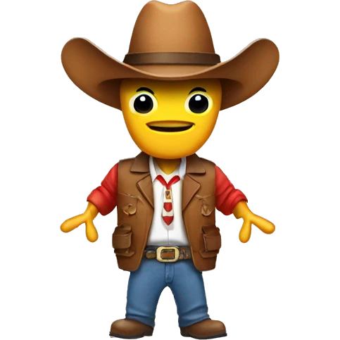 Crawdad in cowboy hat emoji