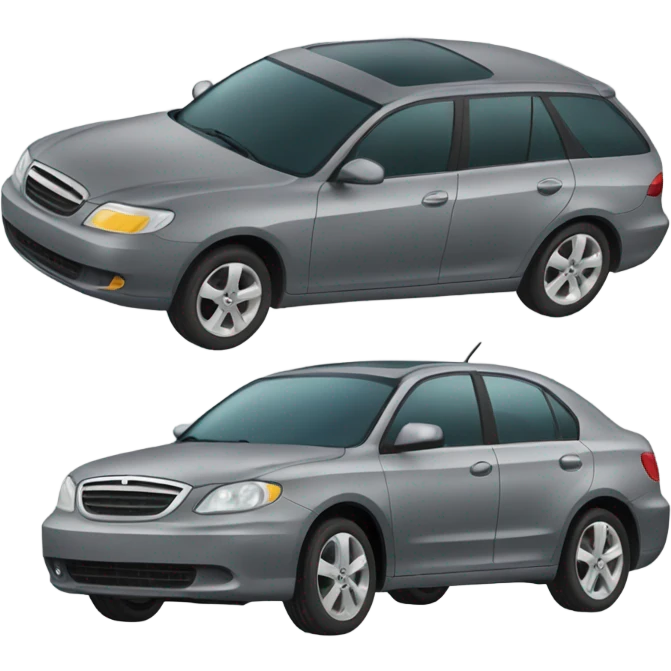 Grey 4 door car emoji