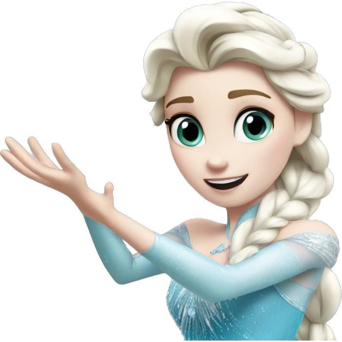 Elsa throwing ice  emoji