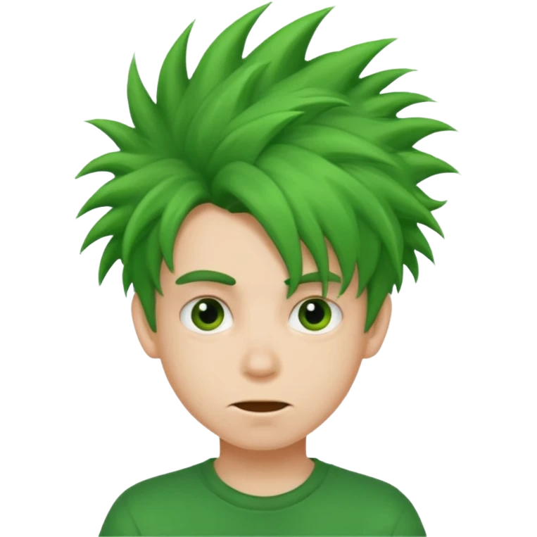 Boyfriend green crazy hair emoji