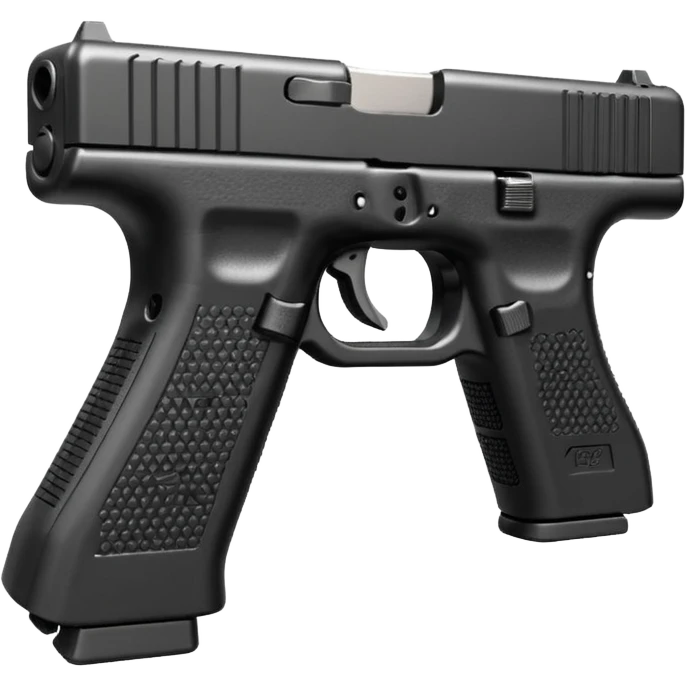 Glock 17 with an extended magazine and a clear legible engraving "N Block 17" emoji