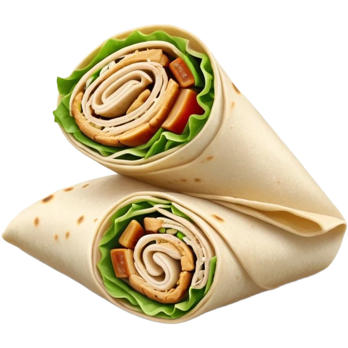 chicken ceasar wrap emoji
