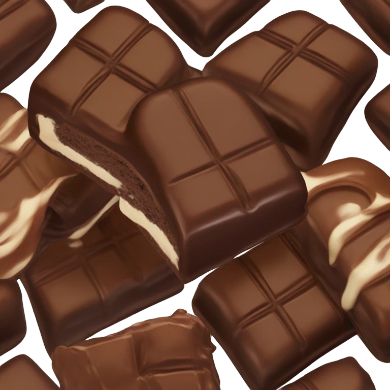 dubai chocolate with a lot of cream inside emoji
