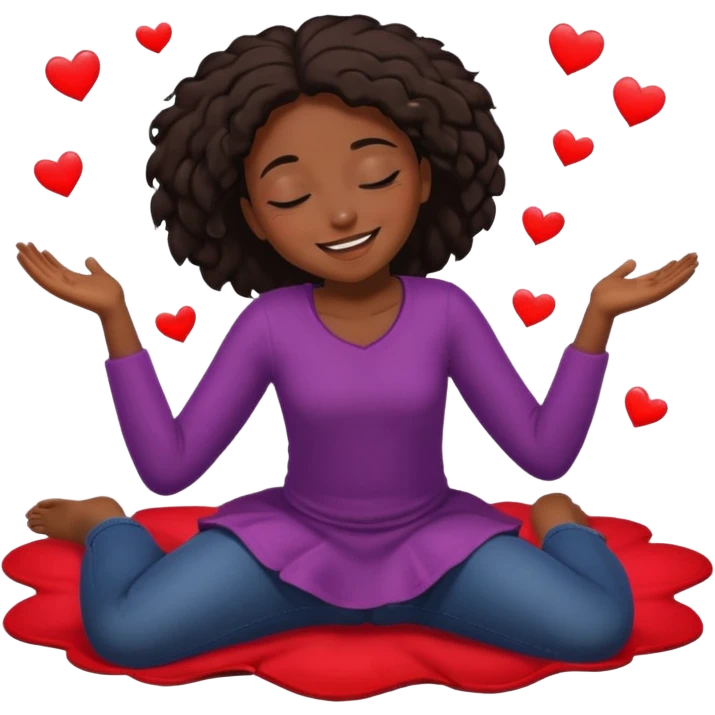 Black girl Falling to the floor in love emoji