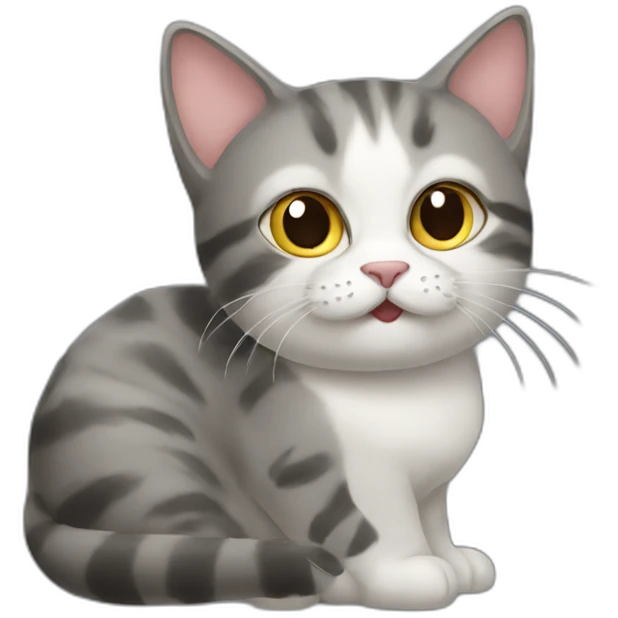 Cat being quiet emoji