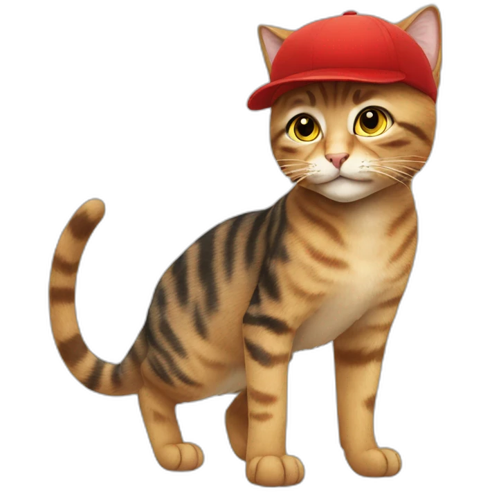 hungry cat red cap emoji