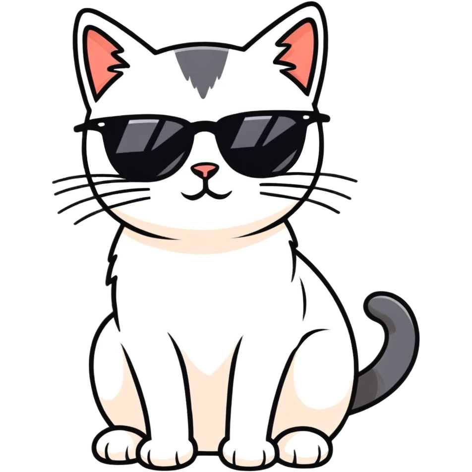 Cat with sunglasses emoji