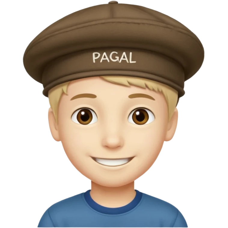 Boy smile text " hat pagal " emoji