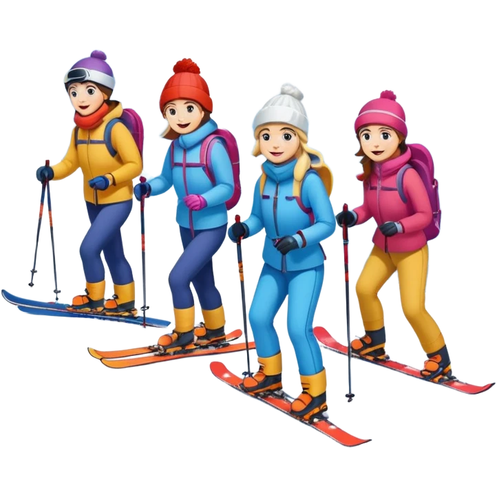People skiing emoji