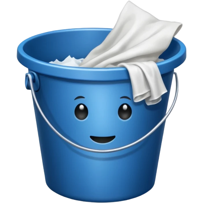 bucket with rag emoji