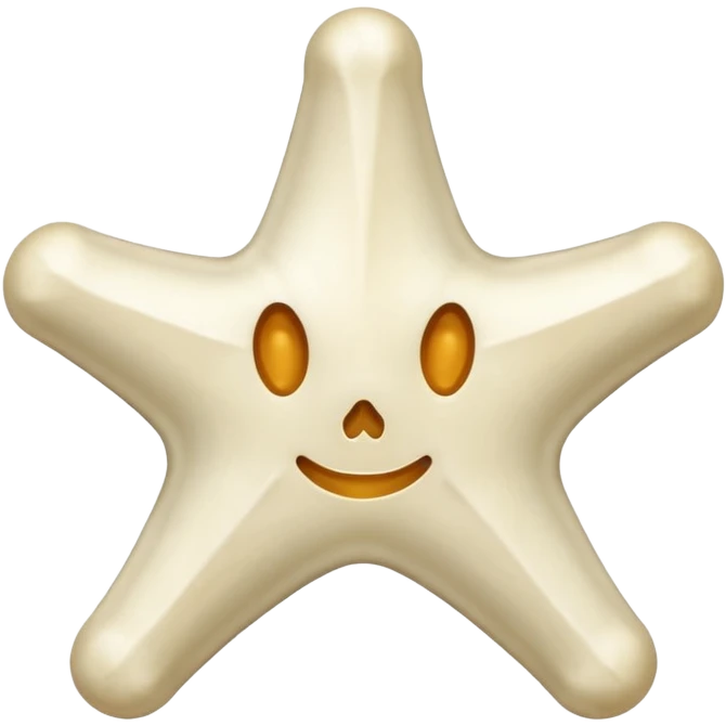 starshape made of bone. no face . no outer ridge. no eyes. no. nose. no mouth emoji