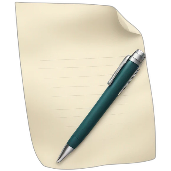 A piece of paper and a pen emoji