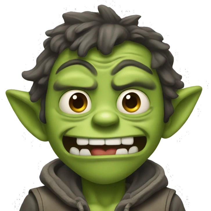 A goofy gremlin lookin guy emoji