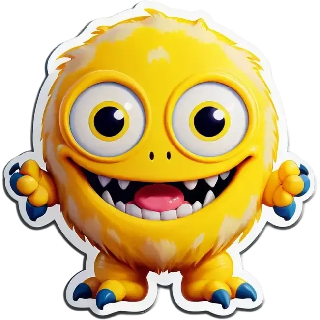 kind funny yellow baby monster emoji