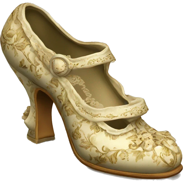 vintage rococo mary jane shoes emoji
