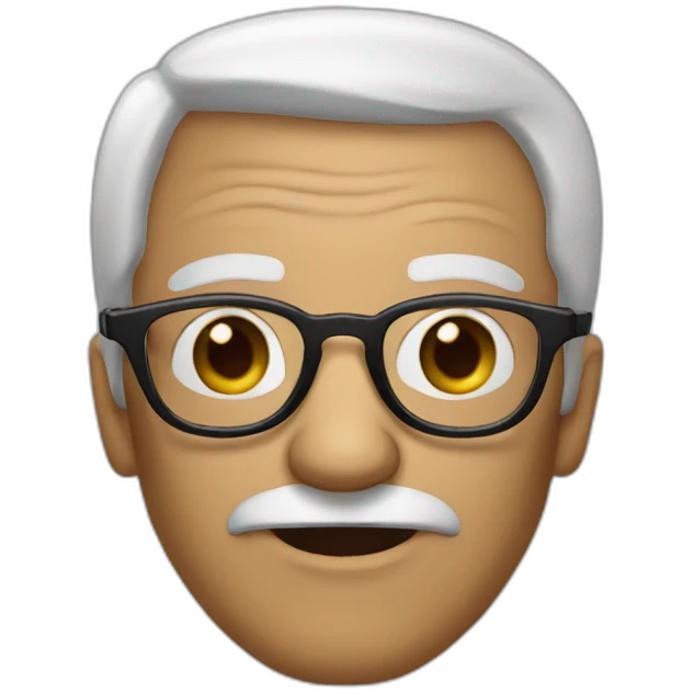 Face Old Man Black glasses emoji