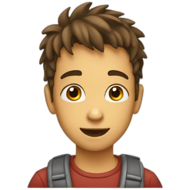 Boys seeing emoji