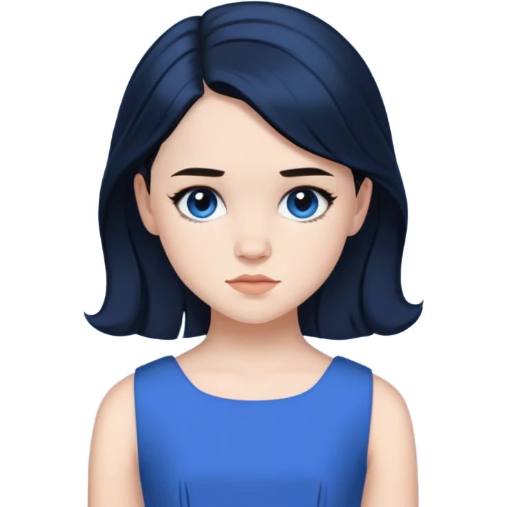 cailee spaeny priscilla movie blue dress black hair emoji