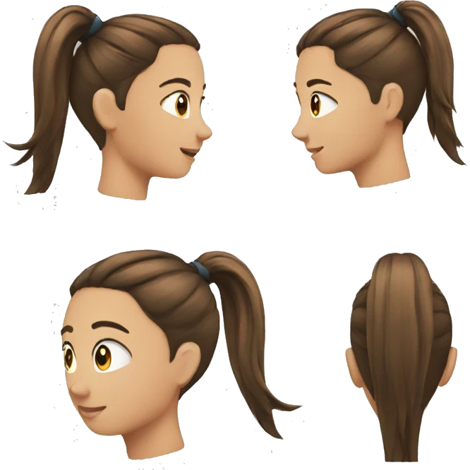 ponytail emoji