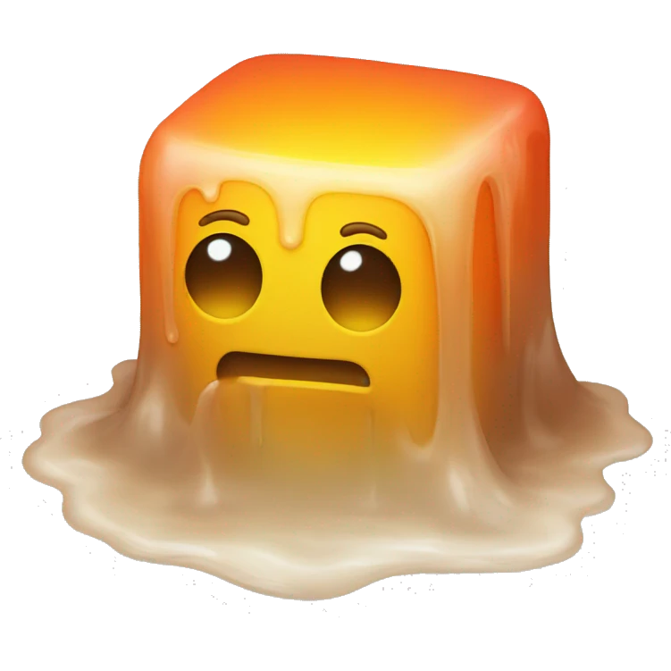 Melting block emoji