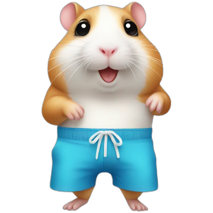 Hamster wearing bikini emoji