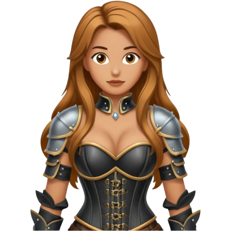 female armor corset leather top emoji