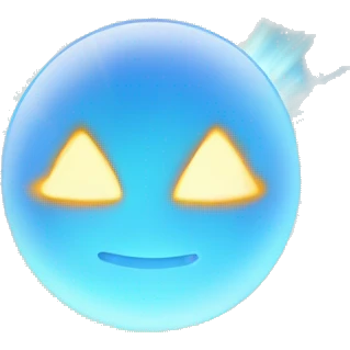 blue light sphere radiating aura  emoji