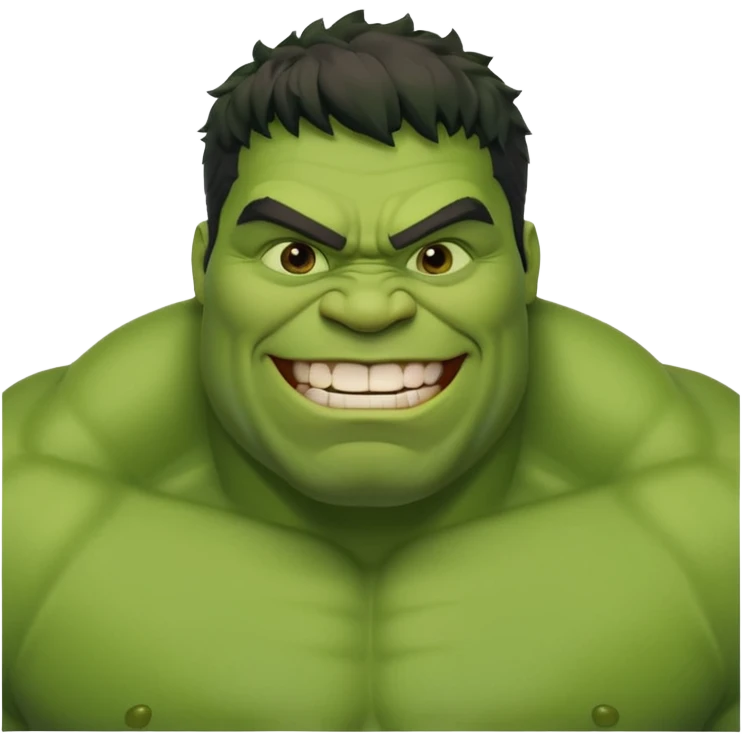 Funny fat Hulk emoji