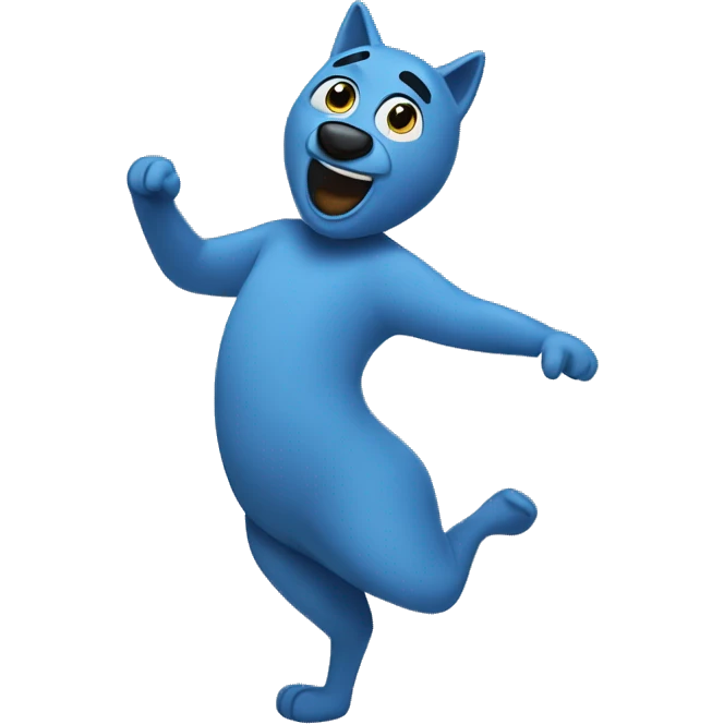 Bluey dancing emoji