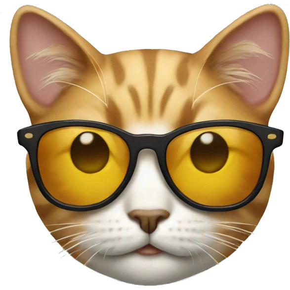 Cat with sunglasses emoji