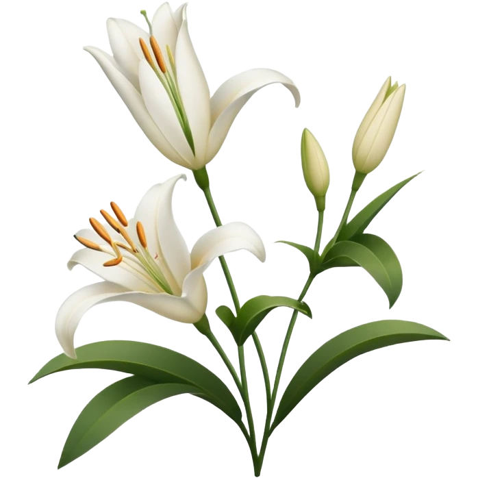  lillies outline emoji