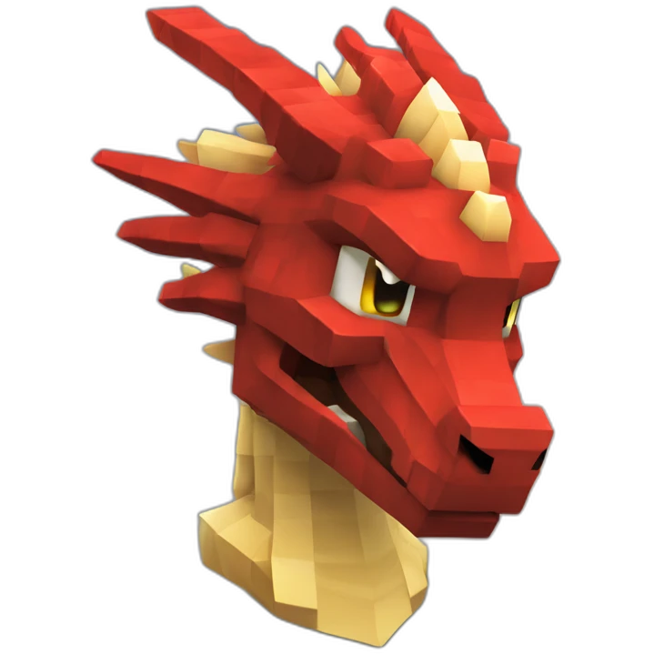 Pixelmon Minecraft Head Skin Red dragon emoji