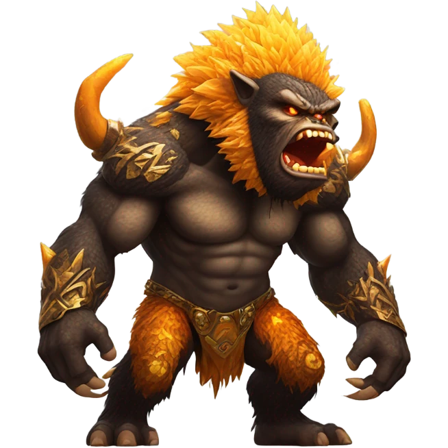 furious rajang from monster hunter emoji