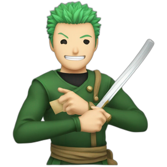 Zoro roronoa avec une carte dans les mains emoji