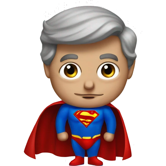 donald trump dressed as superman emoji