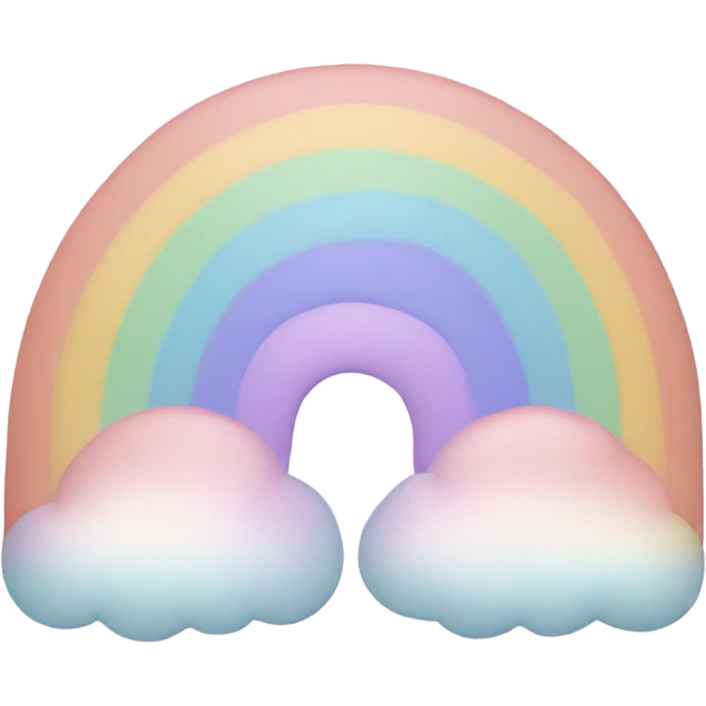 Large pastel rainbow  emoji