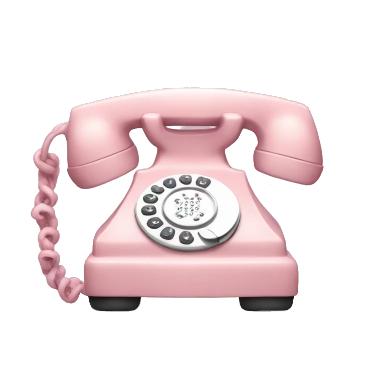 telephone soft pink color  emoji