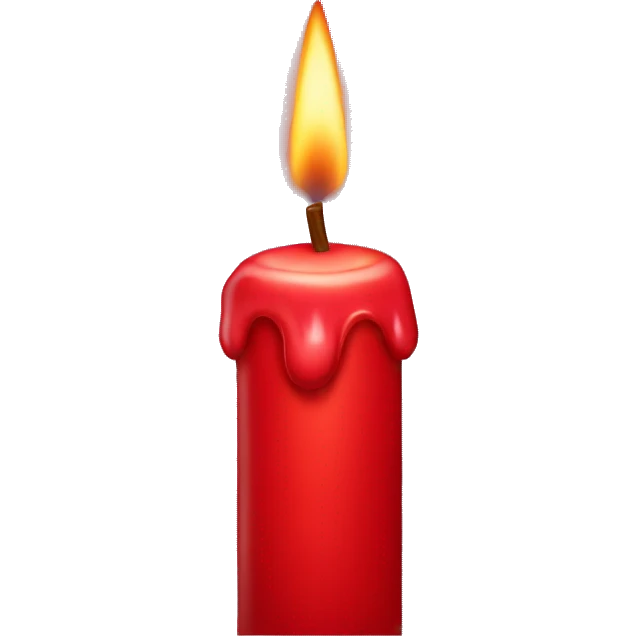 red candle emoji