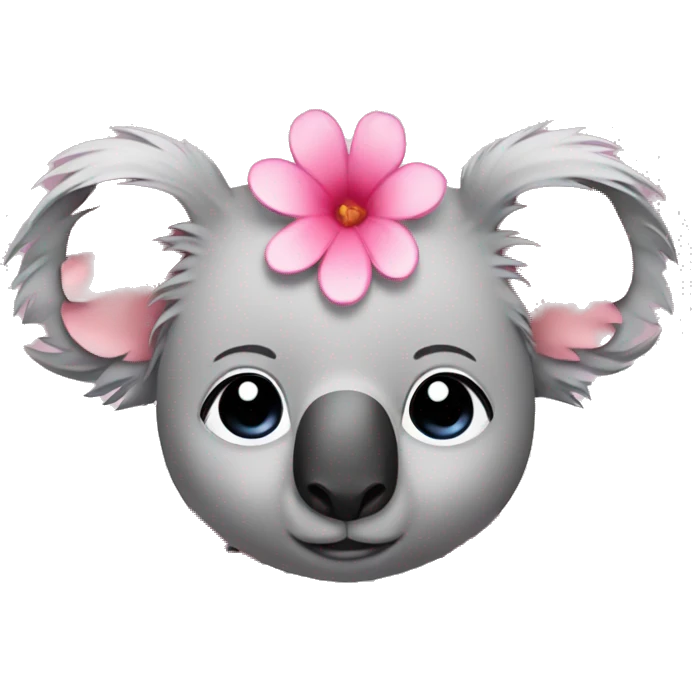 pink koala with a flower lei emoji